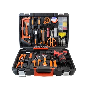 Professional Auto Repair Power Tool Set Mechanics Tool Box Lithium Electric Drill Combo Kit Household Socket Hand Tool Set
