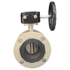 Manual Stainless Steel Structure Gate Butterfly Valve with Flange Connection DN50-DN200 PN16 ISO9001 Certified for Water Media