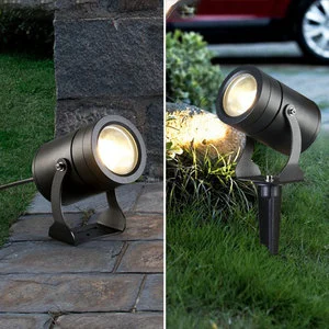 Source Factory Outdoor Landscape Spotlights Spike IP65 Waterproof Aluminum 120 Beam Angle Low Voltage 12V 85-265V Garden Lights