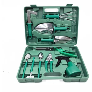 10pcs Garden Supplies Stainless Steel Heavy Duty Gardening Tools Set with Weed Shears, Garden Shears, Atomiser, Spade, Trowel