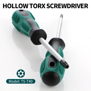 Professional T25 Security Torx Screwdriver Set Plastic Handle Magnetic Tamper Proof Industrial Automotive Repair