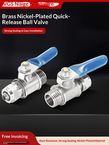 Water Purifier Fixed Quick-connect Ball Valve G1/4 Inch External Thread Compatible 6/8/10 mm air Tubing 22MK