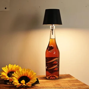 Wine Bottle Lamp Plug-in Night Light Empty Bottle Lamp Rechargeable Atmosphere Lamp ABS Touch Dim Night Light