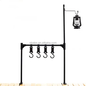 Backpacking Lightweight Portable Folding Hanging Storage Light Rack Camping Desktop Lamp Pole Holder Portable Lantern Stand