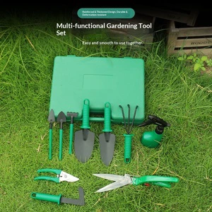 Black Tool Combination Set for Outdoor Courtyard Potted Plant Care Includes Scissors Storage Box Fence Scissors Hedge Bonsai