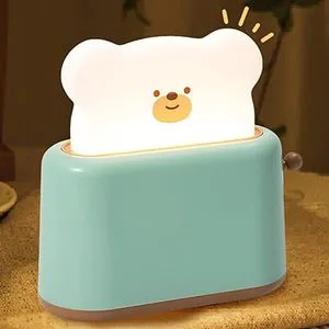 Wholesale Led Dimming Bread Night Light for Desk Room Toaster Shape Rechargeable Small Light WIth USB or Batteries