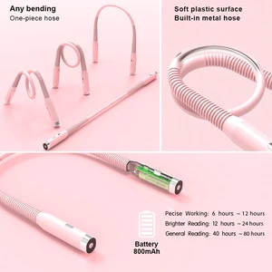 Popular Rechargeable Warm White Dimming Brightness LED Book Light Bendable Neck Light Suitable For Bedroom Reading Camping