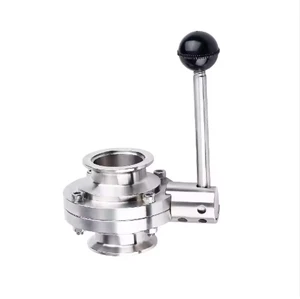 Factory Direct Sells Stainless Steel Sanitary Butterfly Valve Food Grade Tri Clamp Butterfly Valve