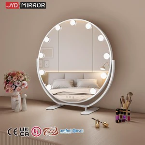 Illuminated Stepless Dimming Iron Frame OEM ODM Desktop Supplier Cosmetic Led Bulbs Makeup With Lights Vanity Mirror