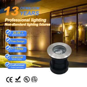 Novel Design 7W IP67 Waterproof Stainless Steel Angle Adjustable GU10 LED Underground Light For Landscape