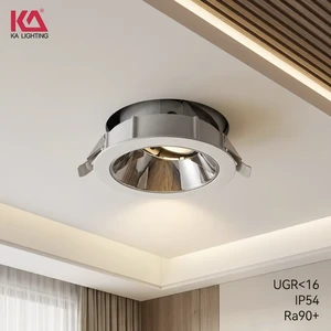 LED Downlight IP54 15w for Hotel Villa Commercial Modular Ra90 Low Glare UGR 16 COB Spot Light Luxury Lighting