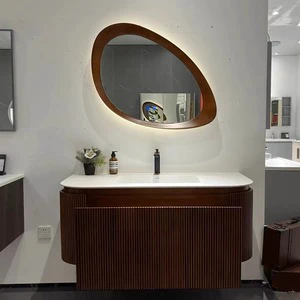 Small-sized Easy Clean Bathroom Cabinet Bathroom Vanity Modern Rectangle Hotel Vanity Bathroom Cabinet