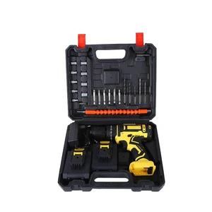 Cheap Price Drill Screwdriver Power Tool Drill Set Lithium Battery Electric Drill Set Box