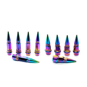 Factory Wholesale Automobile and Motorcycle Aluminum Alloy Colorful Pointed American Style Valve Caps