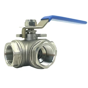 Manual 3 Way Stainless Ball Valve DN15-DN50 Thread Connection