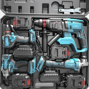Big Discount Hot Sale for MKT Combo Power Tools 4 Kits Tool Set 18v 20v 21vVolt Cordless Drills Battery DIY Home Use