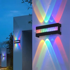 Outdoor LED Wall Lamp AC85-265V 10W/8W/6W ABS Outdoor Garden Light Led Wall Lamp Decorative up and Down Lighting Wall Light