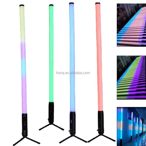 Christmas Decoration DMX512 RGBWA Mixed Color Wireless Battery LED Tube Vertical Pixel Tube 360 Degree Led Tube Lights