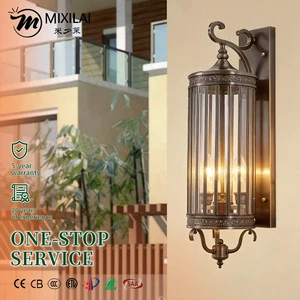 Modern European-style Outdoor Wall Lamps IP65 Waterproof Copper Exterior Wall Lights For Hotel Villa Patio Porch