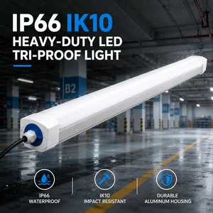 1200mm 40W Heavy Duty LED Tri-Proof Light IP66 IK10 Impact Resistant Aluminum Housing For Industrial Environments