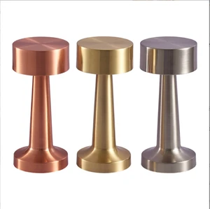 Modern Retro Touch Control LED Desk Lamp with Battery Simple Design for Bedroom and Bar Use