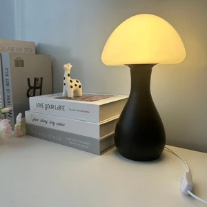 Mushroom Table Bedside Lamps USB Cable Small Night Light with 3 Lighting Modes for Home Decor