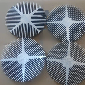 Aluminum Heat Sink Round 6063 Silver Sunflower Design For Lighting And Electronics