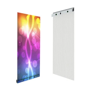 Custom Ultra-Thin LED Transparent Film Flexible Screen P20 Retail Store Shopping Mall Led Transparent Glass Advertising Screen