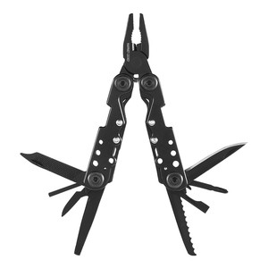 12in1 Black Stainless Steel Multitool Multipurpose Pocket Screwdrivers Knives File Pliers Multi Tool