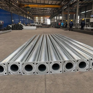 Double Arms Symmetrical Design Hot-Galvanized Tubular Frame Main Street Expressway Lighting Column Light Pole