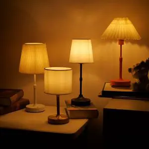 Modern Simple Creative LED Desk Lamp Fabric Shade Metal Frame USB Charging Cordless 3 Color Dimmable Touch Control Eco-Friendly