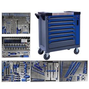 413 PCS Heavy Duty Workshop Mechanic Tool Trolley Cabinet Complete Hand Tool Set Garage Storage OEM Custom Logo
