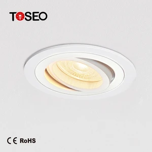Adjustable Round IP20 Recessed LED Ceiling Light Modern Style Aluminum Body Spotlight