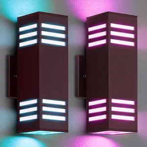 Modern Waterproof Garden Wall Light LED up and Down Outdoor Hotel Villa Exterior Lights with Remote Control Home Lighting