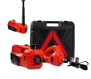 Electric Car Jack Kit 5 Ton 12V Hydraulic Jack for Car with Impact Wrench and Tire Inflator Pump for Car Change Tires Repair