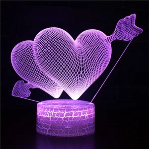 Animation Lighting 3d Night Lights Led Touch Creative Wireless LED Lamps Colorful Decoration Light Decorative Small Table Lamp