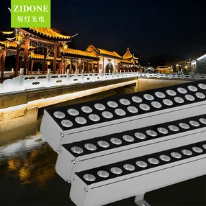 IP65 Waterproof 18W/36W/72W RGB LED Wall Washer Light External Control Linear Lamps for Hotel Bridge Building for Outdoor