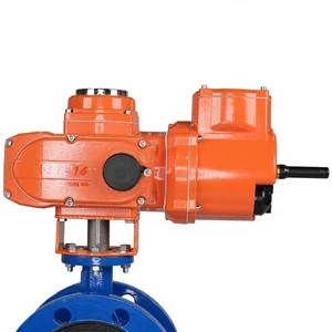 DC24V AC220V 4-20ma DN1000 Water Flow Control Cast Iron Wafer 8 Inch Electric butterfly Valve