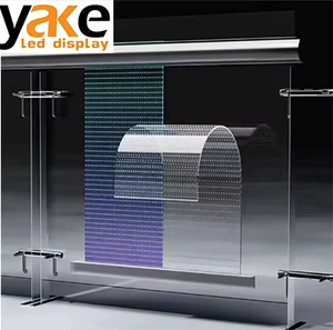 Crystal Film Screen Flexible Transparent LED Screen Advertising Panel Indoor/Outdoor Crystal Display for Shopping Mall