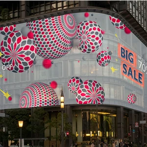P40 Outdoor Led High Brightness Mesh Screen Led Mesh Video Display For Building Surface Lighting