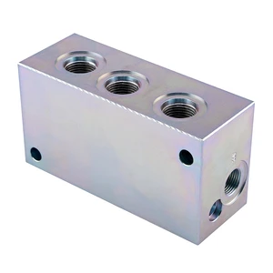 Steel Hydraulic Valve Block CNC Machined Manifold Body for Excavator Loader Heavy Machinery Hydraulic System OEM Service