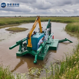 Self Launching Amphibious Excavator Dredger With Hydraulic Silt Pump For Wetland Maintenance And Coastal Works ISO CE