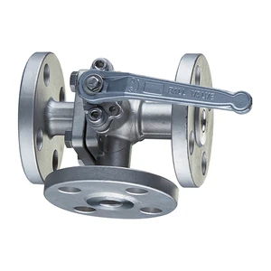 DN20 DN25 Stainless Steel 3 Way Flange Ball Valve 1.6MPa Industrial Pipeline Diverter Valve