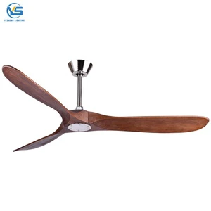 C030 60 Inch Ceiling Fan with Light Kit with Remote Control 3-blades Wood Fan Light