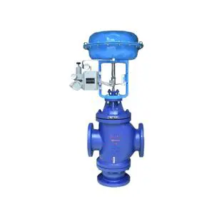 Pneumatic 3-Way Globe Control Valve (Mixing / Diverting) - WCB Flanged | DELCO