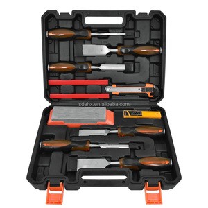 20pcs New High Quality Hand Carbon Steel Multifunctional Wood Curving Chisel Wood Carving Tools Kit Hard Case OEM 1 Year