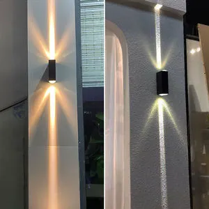 Modern Aluminum 6w 10w Led Wall Light Outdoor Waterproof Wall Lamp Surface Mount Indoor Sconce Landscape Garden Wall Lamp