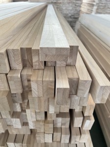 Affordable Paulownia Square Wooden Beams/solid Wood Chamfers/triangular Wooden Strips