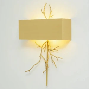 Light Luxury Minimalist Solid Copper Branch Wall Light, Postmodern Art Wall Sconce For Bedroom Bedside & Hallway Decor