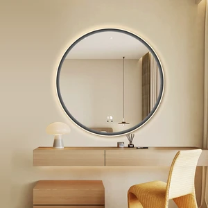 Antifog Illuminated Touch Switch IP44 Thin Frame LED Bathroom Mirror With Dimmable Lighting